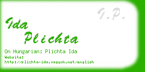 ida plichta business card